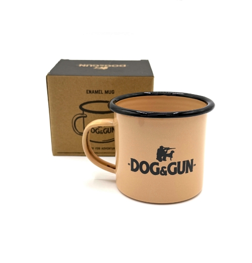 Picture of DOG & GUN ENAMEL MUG - SANDY TAUPE