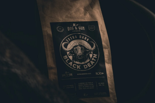 Picture of DOG & GUN BLACK DEATH - EXTRA DARK ROAST WHOLE BEANS 500G