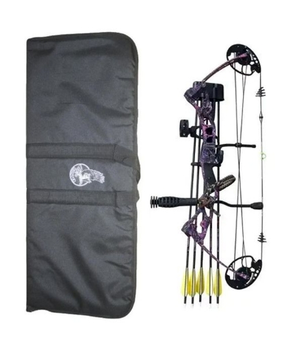 Picture of VULTURE  DELUXE 25-45LB COMPOUND BOW RH PACKAGE, INCLUDES RELEASE AID, BAG + ARROWS PINK 5324  (2018)