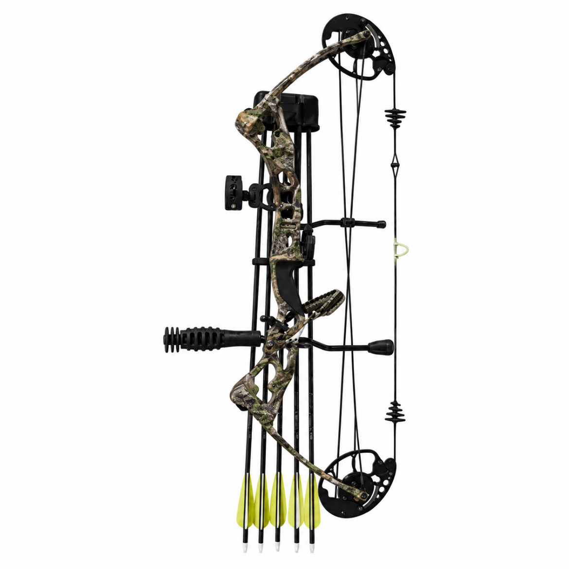Picture of VULTURE  DELUXE 45- 65LB COMPOUND BOW RH PACKAGE, INCLUDES RELEASE AID, BAG + ARROWS 5322 CAMO
