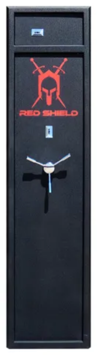 Picture of GUN SAFE UP TO 8 + GUNS, SPOKE HANDLE/KEY,  RED SHIELD   60KG   #RSK8  1500X365X365