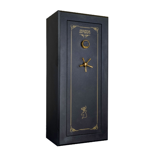 Picture of GUN SAFE UP TO 18 GUNS, KEYPAD, 153KG - W650xD450xH1500mm, INTERNAL TOP LOCKER, SPIKA SCH1