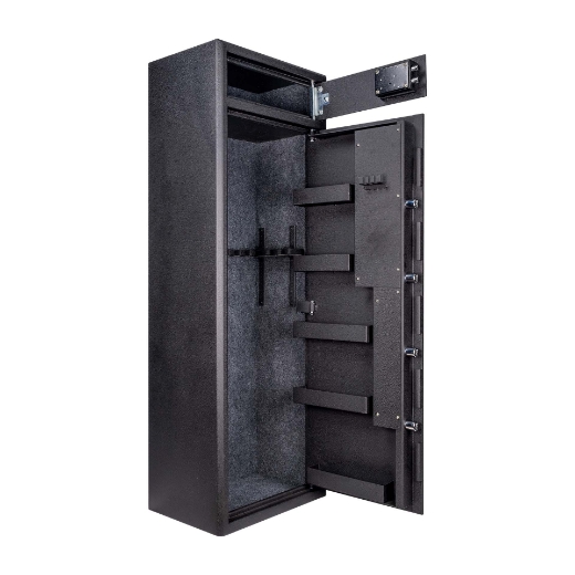 Picture of GUN SAFE UP TO 12 GUNS, KEYED, 72KG  W520xD360xH1500mm, EXTERNAL TOP LOCKER,  SPIKA #S3