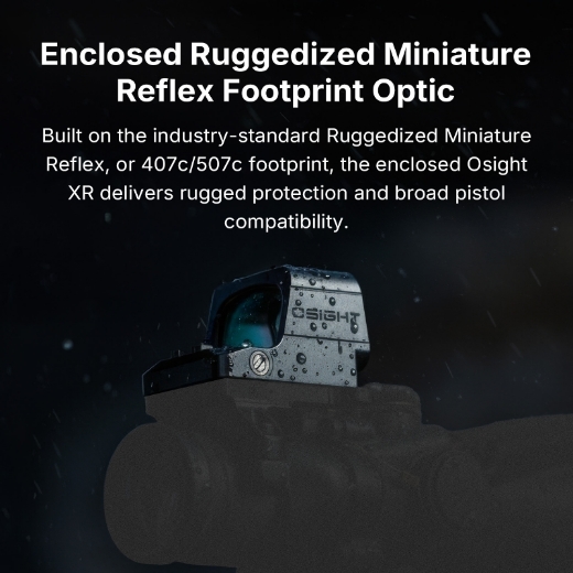 Picture of Osight XR Enclosed Red Dot Sight with Ruggedized Miniature Reflex Footprint and 2/6+32 MOA Multi-Reticle System