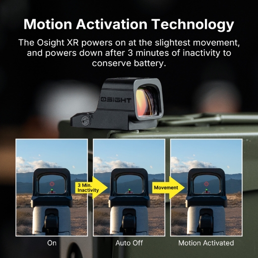 Picture of Osight XR Enclosed Red Dot Sight with Ruggedized Miniature Reflex Footprint and 2/6+32 MOA Multi-Reticle System