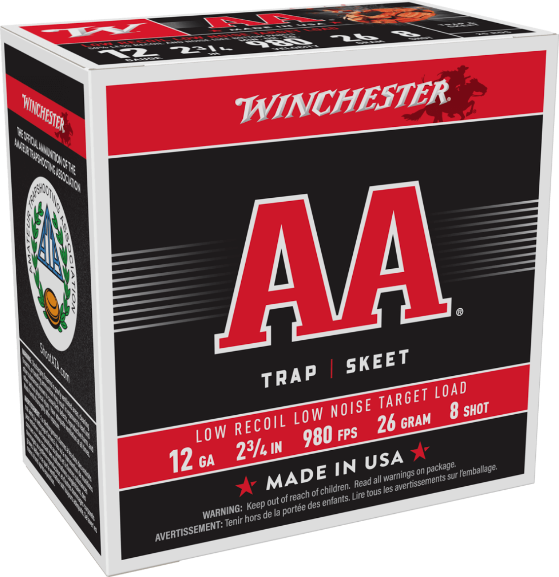 AA12FL8 12 GA #8 2-3/4 26grm, 980fps, AA FEATHERLITE TARGET, WINCHESTER ...