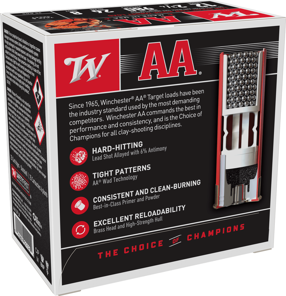 AA12FL8 12 GA #8 2-3/4 26grm, 980fps, AA FEATHERLITE TARGET, WINCHESTER ...